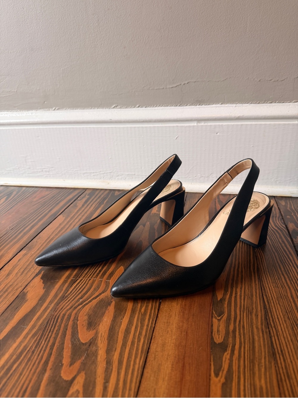 Vince Camuto “Hamden Pumps” - Black Pointed Toe Slingback Pumps